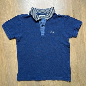 Lacoste Blue Kids Polo Size 8 (Size 7)